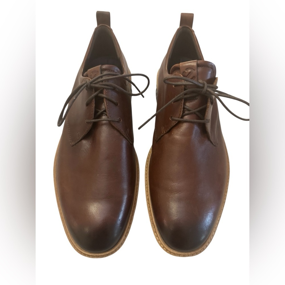 Ecco ST 1 Hybrid Brown Leather Derby Shoes EU 45 US 11